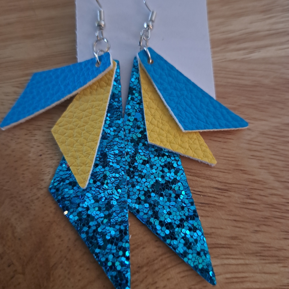 Handcrafted Faux Leather Earrings